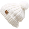 New winter hat wool ball flanging label hat